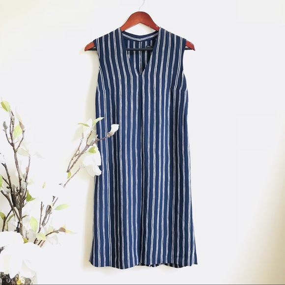 3/25$ Ann Taylor stripes print sheath dress - Picture 3 of 7